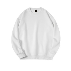 Sweat-shirt pour homme à col rond, coupe ample, style coréen, couleur unie, broderie personnalisée du logo OEM, prix d'usine Chine Bangladesh - Product Image 5