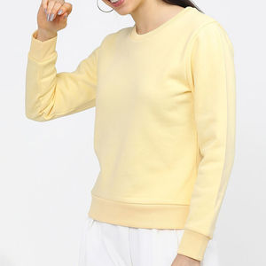 Sweat-shirt à col rond pour femme, tricoté, impression personnalisée sur le devant, manches longues, coupe confortable, style streetwear - Product Image 4