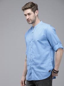 Camisas de manga larga para hombre, camisa de talla grande con botones, Color sólido, 100% algodón, Formal, Logo personalizado - Product Image 2