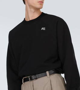 Sudadera de Cuello Redondo Negra Premium para Hombre OEM con Logotipo Bordado - Sudadera Informal y Cómoda - Product Image 3