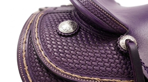 Selle de cheval western professionnelle en cuir de qualité supérieure, équipement équestre avec arceau en fibre et quincaillerie en acier inoxydable pour l'équitation sur sentier et le ranch - Product Image 4