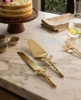 Ensemble de service à gâteau avec poignée torsadée, prix abordable, pour fêtes et mariages