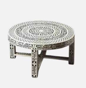 Bone Inlay Unique Accent for Living Spaces Bone Inlay table Elegant Look for Dining & Coffee Tables <b>stone</b>, - Product Image 1