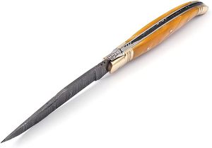 มีดพับ Laguiole Damascus Steel ด้ามไม้ คุณภาพสูงจากโรงงานโดยตรง ขายส่ง OEM ODM จำนวนมาก - Product Image 2