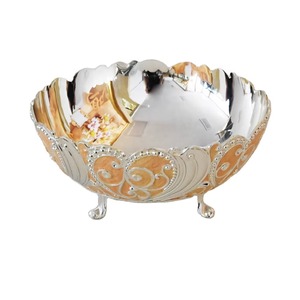 Fruteros y Ensaladeras de Metal Hechos a Mano, Elegantes y Antiguos, con Pedestal Niquelado, Aptos para Lavavajillas, Ideales para Fiestas, Bodas y Decoración Moderna del Hogar - Product Image 3