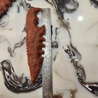 Couteau en obsidienne brune naturelle, sculpture de cristal artisanale, décoration d'intérieur, objet de collection gothique pour étagère, cadeau pour collectionneur
