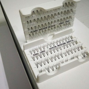 Individual Cluster Eyelashes Knot FREE C Curl 10 Hairs/bundle Lashes Customizable Box and logo Flare Cluster Lashes 28D 32D - Product Image 1
