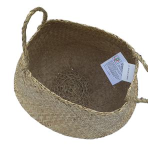 Cesta de paja natural con asa de la empresa Hien Luong - Product Image 4
