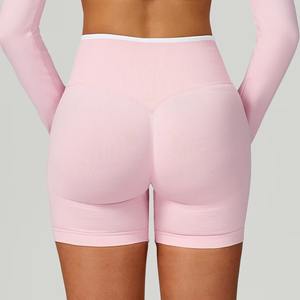 Shorts de sport pour femmes en spandex et polyester, coupe ajustée, haute qualité, pour la course et l'entraînement, vente en gros personnalisée - Product Image 3