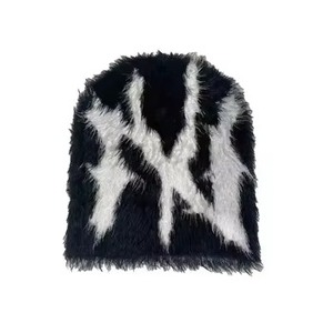 Bonnet personnalisé en jacquard tricoté en acrylique, bonnet d'hiver unisexe pour adulte, chaud, à revers, avec broderie de logo, nouveau design - Product Image 2