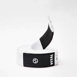 Cinturón de BJJ para Niños, 100% Algodón, Logotipo Frontal Personalizado, Tejido de Perlas, Alta Calidad, para Entrenamiento de Jiu Jitsu Brasileño - Product Image 1
