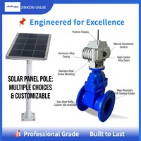 Vanne électrique solaire intelligente 4G/LoRa avec contrôle par application mobile, vanne de régulation d'eau motorisée automatique robuste pour l'irrigation