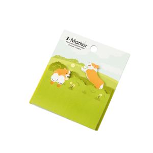 Venta caliente [6R] 25 hojas de etiquetas autoadhesivas para notas adhesivas 2 diseños Welsh Corgi Series etiquetas grabables - Product Image 1