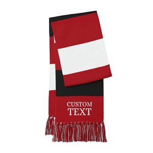 Bufanda a Rayas para Espectadores, Colores del Equipo, Texto Personalizado, Bufanda Tejida para Aficionados, Accesorio para Estadio - Product Image 6