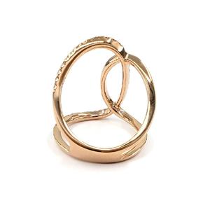 Mode sur mesure nouveauté haute qualité 14k solide or rose véritable diamant rond bague torsadée pour cadeau de mariage - Product Image 3