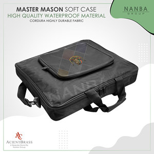 MM-WM Étui de transport de luxe léger et souple pour emblèmes de poche et tablier maçonnique, avec broderie Fille d'Isis, sac à bandoulière pour articles de regalia, haute qualité - Product Image 4