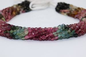 Cuentas de Turmalina Multifacéticas, Forma Cuadrada, 5-7 mm, 16 Pulgadas, Cuentas de Turmalina para la Fabricación de Joyas - Product Image 3