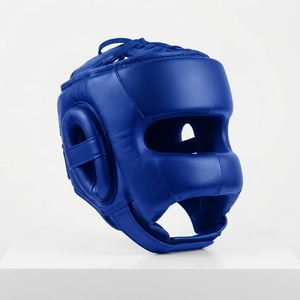 Casque de boxe en cuir de qualité supérieure, professionnel, avec lacets sur le dessus et protection des joues - Product Image 6
