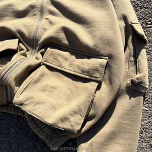 Custom Street Wear <b>Zip</b> Up Hoodie Unisex Lightweight Cotton Full <b>Zip</b> <b>Hooded</b> Boxy Sweatshirt Classic Hoodie Direct Manufacture - Product Image 4
