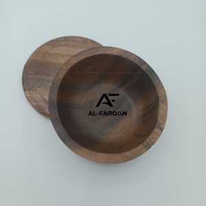 AL-FARDAN Bol à raser en bois fait main Super Badger avec brosse à barbe en poils de blaireau LED pour l'entretien de la barbe masculine, taille et couleur personnalisables - Product Image 1