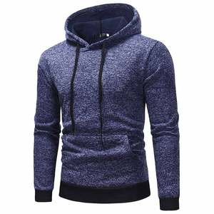 Sudaderas con Capucha para Hombre al por Mayor, Color Personalizado, Tejido Liso Teñido, de Secado Rápido, Transpirable, Mezcla de Poliéster/Algodón, Gran Venta - Product Image 1