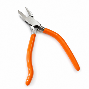 Pince coupante diagonale de précision à poignée orange, outil de coupe latérale en acier tranchant, prise en main durable - Product Image 1
