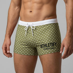 กางเกงว่ายน้ำผู้ชาย ATHLETIFY แบบแห้งเร็ว พร้อมโลโก้ส่วนตัว ผลิตจากผ้าสแปนเด็กซ์/โพลีเอสเตอร์ UPF50+ ระบายอากาศได้ดีและเป็นมิตรกับสิ่งแวดล้อม - Product Image 1