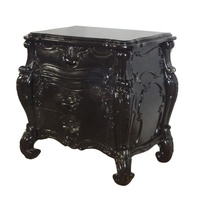 Table de chevet Rococo Lampe classique Table de chevet en bois Reproduction antique Chevets Style européen Chambre à coucher Meubles de maison