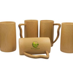 Taza de Bambú Natural Hecha a Mano, Taza de Bambú Ecológica Reutilizable, Vajilla de Madera para Café, Té, Jugo, Vajilla Sostenible - Product Image 3