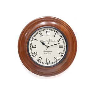 Handcrafted Mango Wood Vintage <b>Wall</b> <b>Clock</b> Wholesale | Antique Roman Numeral <b>Design</b> - Product Image 1