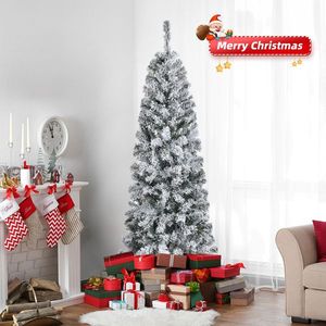 Albero di Natale Artificiale Innevato da 180 cm con 320 Rami, Non Illuminato, per Decorazioni Domestiche - Product Image 4