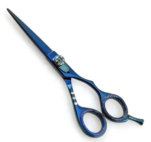 Ciseaux de coiffure professionnels de haute qualité, ultra-affûtés, pour salon, barbier, Tegra, chirurgicaux, 28 dents, moyens, avec poignée en caoutchouc - Product Image 5