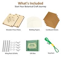 Kit de presse à fleurs en bois DIY, planche de pressage de spécimens végétaux en bois naturel, outil artisanal pour herbarium et créations faites à la main