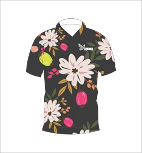 เสื้อโปโลพิมพ์ลายดอกไม้แบบกำหนดเอง แขนสั้น สวมใส่สบาย เหมาะสำหรับกอล์ฟ เทนนิส ชุดทีมฤดูร้อน - Product Image 4
