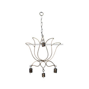 Carillon éolien Lotus en métal décoratif pour mur fabriqué à la main carillon éolien suspendu en fer utilisé pour la décoration de la maison de patio à un prix abordable - Product Image 6