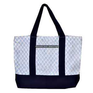 Sac fourre-tout à logo personnalisé avec poignée noire, style tendance, sac réutilisable, imprimé en bloc, sac à bandoulière pour le shopping - Product Image 1