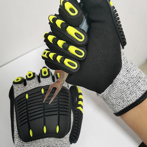 Gants anti-vibrations avec rembourrage SBR et protection TPR, pour mécaniciens, travail intensif - Product Image 4