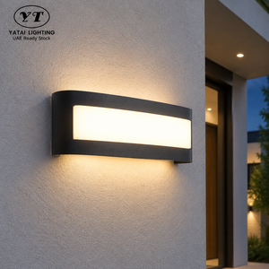 Modern 12W IP65 Outdoor <b>LED</b> Wall <b>Light</b> <b>Warm</b> White Iron Acrylic Slim Surface Mounted For Villa Balcony Corridor Entrance - Product Image 1