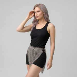 Silver Plated Stainless Steel Chainmail Armor Irregular Shape Fashion Women's Bodywear - Product Image 3