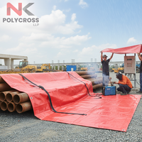 Bâche de protection pliable et portable multicouche pour couvertures temporaires, chantiers de construction, applications agricoles et extérieures
