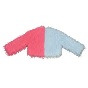 Pull colorblock à franges en plumes pour femme, veste longue à manches longues, top doux et duveteux, idéal pour les soirées et les boutiques de mode - Product Image 2