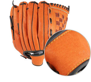 Leder-Baseballhandschuh für Rechtshänder, Outfield, Vollfinger, H-Web, rutschfest, verstellbares Handgelenkband, Klettverschluss, für alle Jahreszeiten - Product Image 1