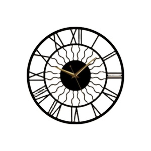 2023 nouveau design horloge murale de salon Super silencieux en métal chiffres romains horloges murales de luxe pour bureau - Product Image 1