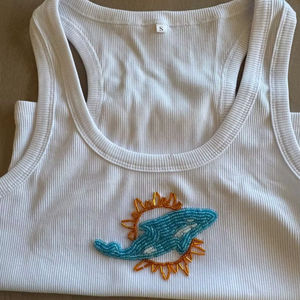 Nuevo Top Cruzado Estilo Boho, Top Cruzado de Seda Estampado Moderno para Mujer - Product Image 1