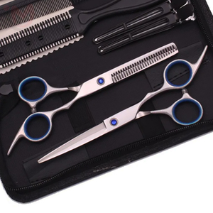 Ciseaux de coiffure professionnels, ciseaux à effiler, peigne, ensemble d'outils de coiffure en acier inoxydable, kit d'outils de salon de coiffure - Product Image 3