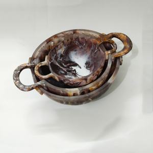 Bol de service de cuisine en résine design avec cuillère – Vaisselle décorative contemporaine pour les repas, les réceptions et les cadeaux de pendaison de crémaillère - Product Image 6