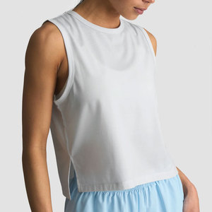 Top Deportivo para Mujer, Diseño con Corte Lateral, Ajuste Holgado, Color Sólido, Secado Rápido, Espalda Cruzada, para Fitness, Yoga, Ejercicio, Absorbe el Sudor - Product Image 4