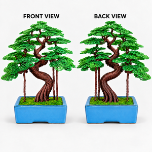 Metal Bonsai Tree Art Rectangular Aluminium Handmade Maple Planter Premium Corporate Chinese New Year <b>Thanksgiving</b> Christmas - Product Image 2