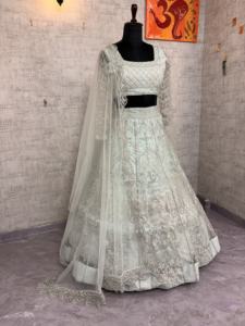 Lehenga Premium en Tissu Papillon avec Grand Volume et Superpositions Can Can – Tenue Ethnique Élégante pour Fêtes, Mariages et Cérémonies pour Femme - Product Image 3