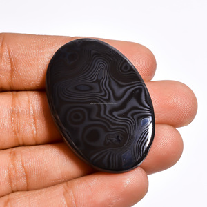 ใจเป่าคุณภาพสูง silomelane ธรรมชาติอัญมณีหลวม Cabochon สำหรับการรักษาเครื่องประดับขายส่งอัญมณีมีค่าหลวม - Product Image 2